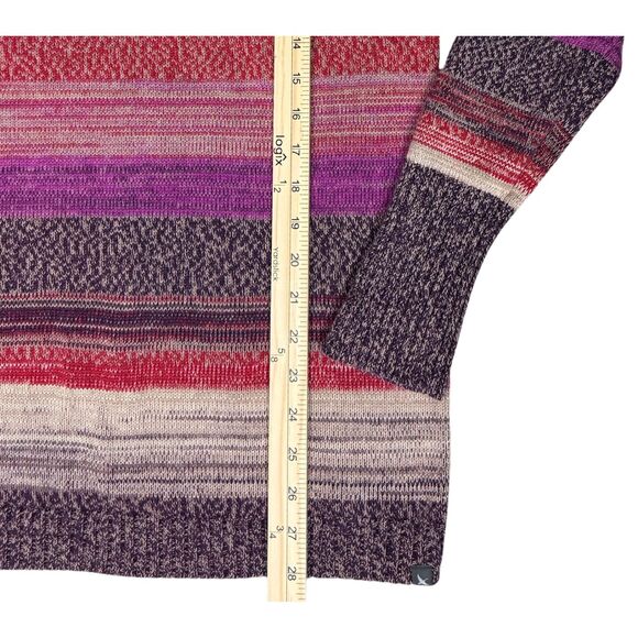 Eddie Bauer Sweater Womens Striped‎ Colorful Knit Fall Boho Pullover Cute Medium - Picture 3 of 7